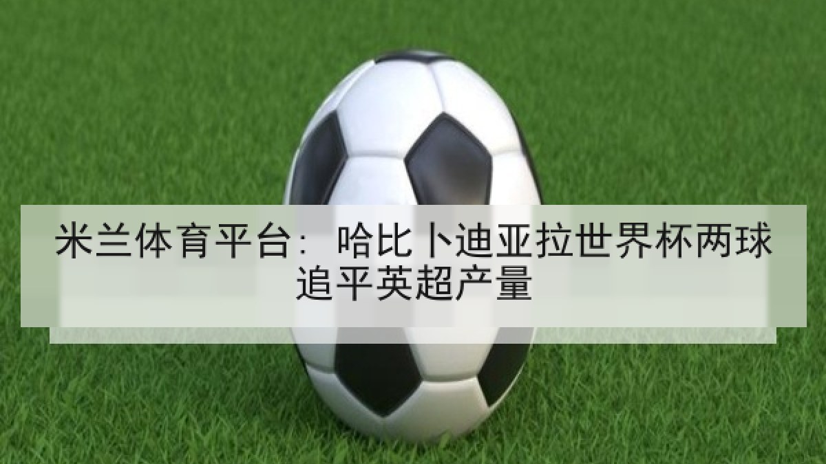 米兰体育平台: 哈比卜迪亚拉世界杯两球追平英超产量